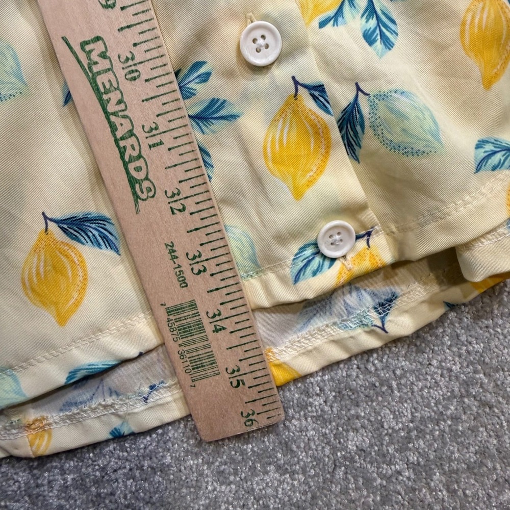 Marine Layer Camila Lemon Mini Dress Butter Yellow Button XL Hemmed Babydoll - Picture 14 of 16